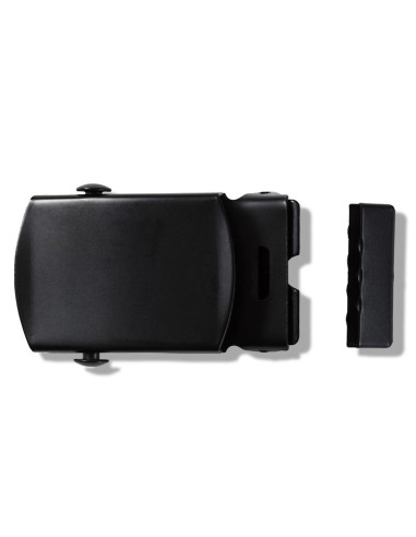 Black flap belt buckle 30 mm