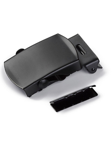 Black flap belt buckle 30 mm