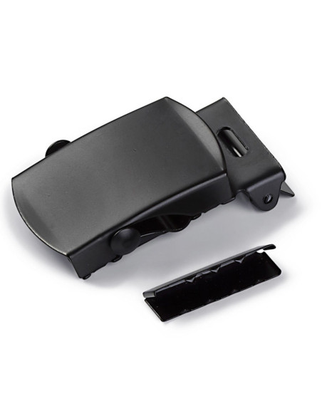 Black flap belt buckle 30 mm