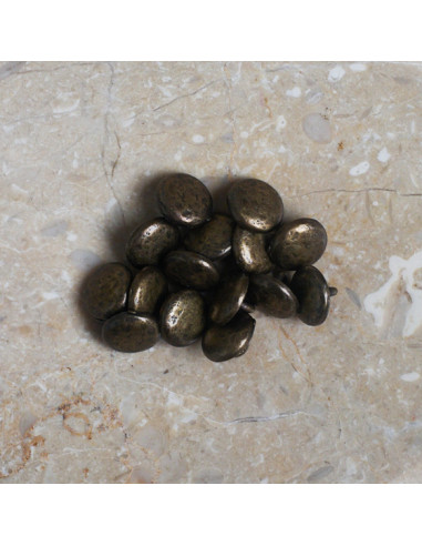 Moon Button - Aged Brass