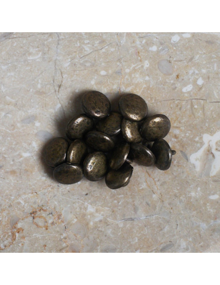 Moon Button - Aged Brass
