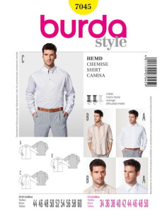 Men's Shirt Pattern - Burda 7045