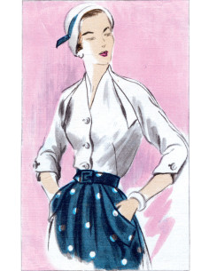 Blouse, skirt, and belt pattern - Vogue 1863 2