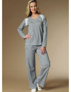 Robe, top, nightgown, and pants pattern - Butterick 6428