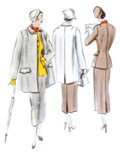 Tailor and coat pattern - Vogue 1932