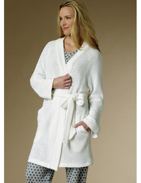 Robe, top, nightgown, and pants pattern - Butterick 6428