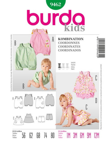 Pattern coordinates - Burda 9462