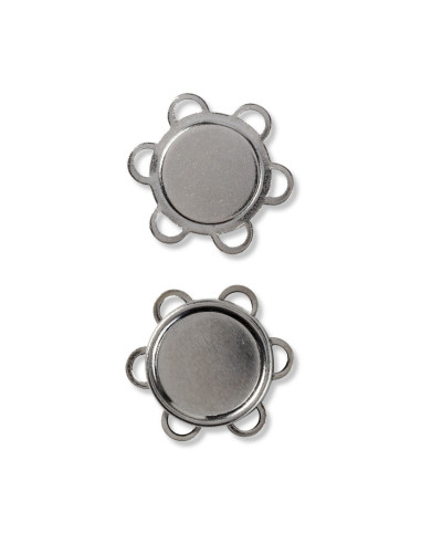 Magnetic sew-on buttons - Silver