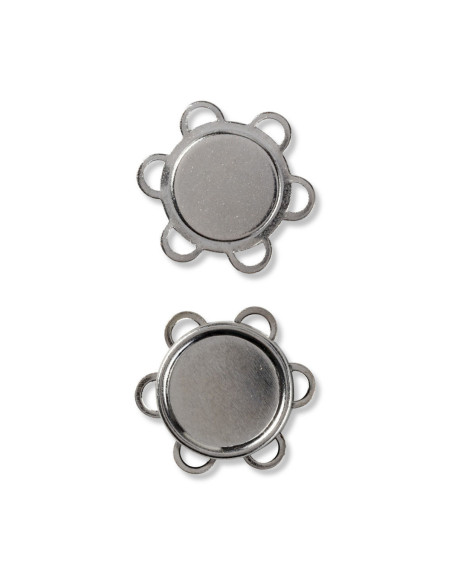 Magnetic sew-on buttons - Silver