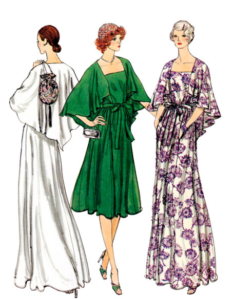 Evening dress pattern - Vogue 1947