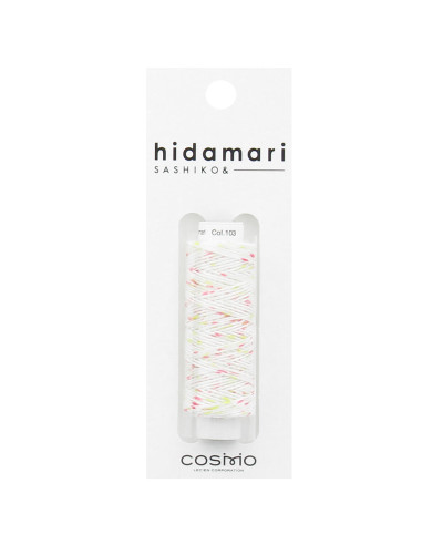 Fil sashiko moucheté hidamari Lecien Cosmo 30 m