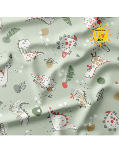 Lycra swimsuit fabric - Green Dinoz