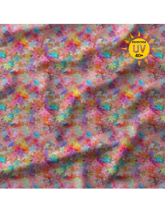 Lycra swimsuit fabric - Gummystar pink and purple