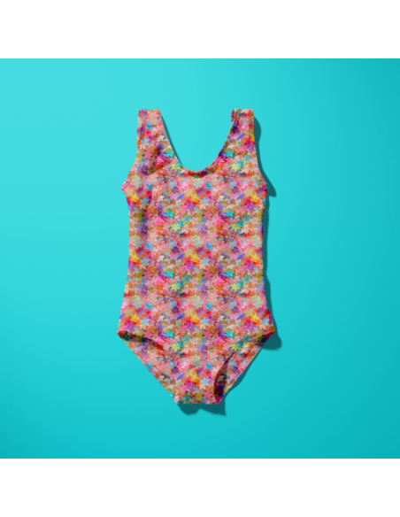 Lycra swimsuit fabric - Gummystar pink and purple