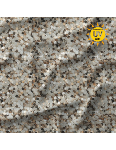 Lycra swimsuit fabric - Sissi gray and gold