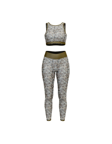 Lycra swimsuit fabric - Sissi gray and gold