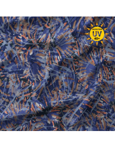 Lycra swimsuit fabric - Fizyle blue and orange
