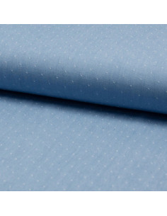 Viscose chambray plumetis fabric - Sky blue