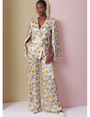 Patron de haut, robe de chambre et pantalon - Vogue 2020