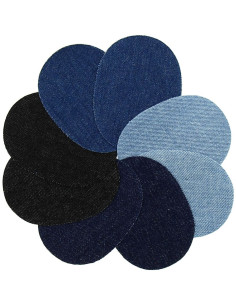 Assortment of mini iron-on elbow and knee patches - Jeans