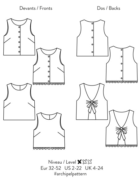 Archipelago Top Pattern - Atelier Scämmit