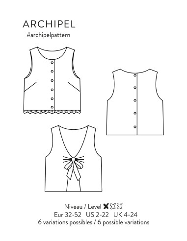 Archipelago Top Pattern - Atelier Scämmit