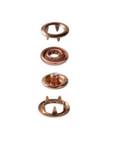 Box of 10 copper jersey snap buttons with 10 mm tool 2