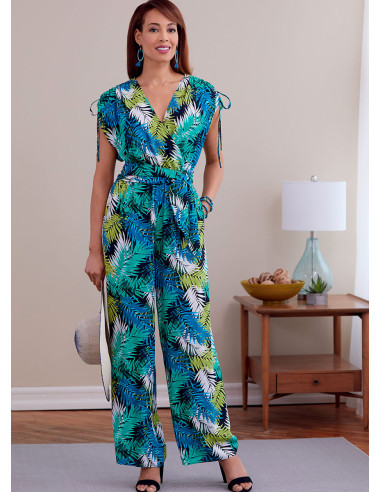 Jumpsuit and belt pattern - Butterick 6756