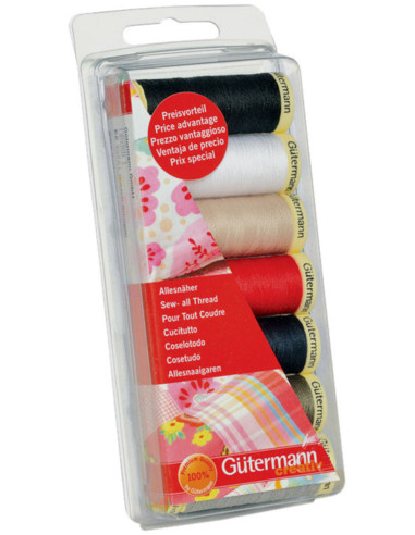 Set of 7 Gütermann polyester sewing threads