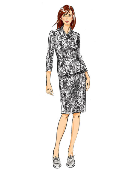 Dress, top, skirt, and pants pattern - Butterick 6858