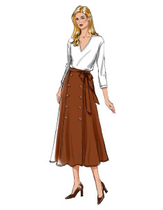 Skirt and belt pattern - Butterick 6866 2