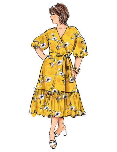 Dress and belt pattern - Butterick 6873