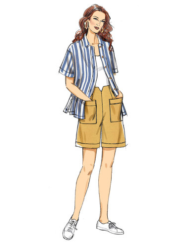 Patron de chemise, pantalon et short - Butterick 6880