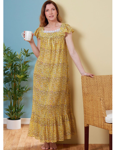 Pattern for top, nightgown, and shorts - Butterick 6883