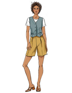 Vest, pants, and shorts pattern - Butterick 6901 2