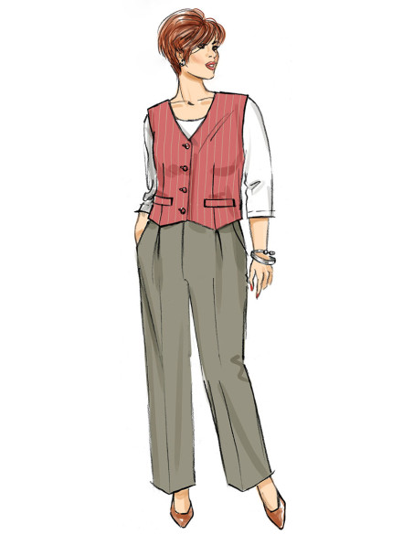 Butterick 6902 - Vest, Pants, and Shorts Pattern