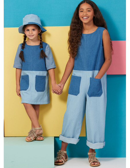Dress, romper, and hat pattern - Butterick 6937