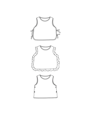 Brisbane kids sleeveless vest or sweater pattern - Ikatee