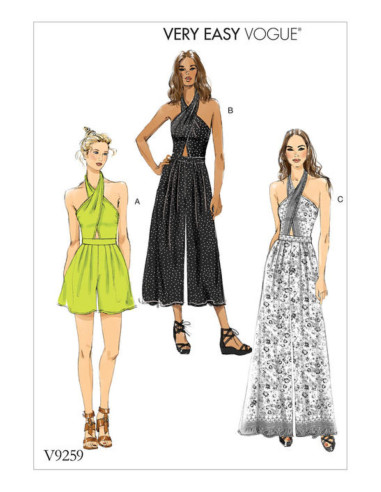 Romper and jumpsuit pattern - Vogue 9259
