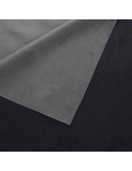 Multicolored suede blackout fabric - Anthracite/Black