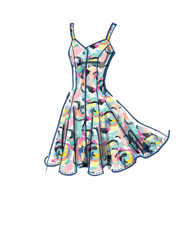 Dress and belt pattern - McCall's 8177