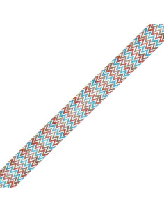 Chevron pattern bias - Brown, camel, and blue 2