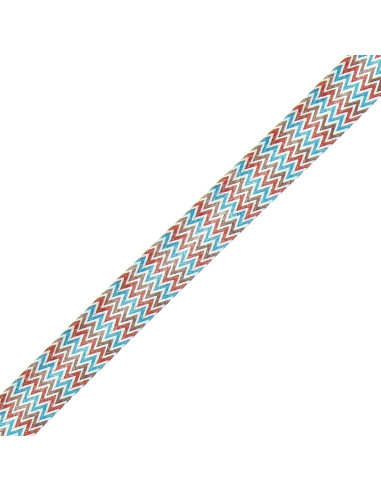 Chevron pattern bias - Brown, camel, and blue