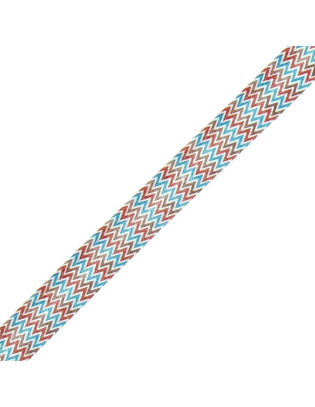 Chevron pattern bias - Brown, camel, and blue