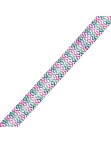 Chevron pattern bias - Pink, khaki, and blue