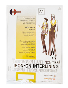 Non-woven fusible interfacing 0.9 x 2.0 m - Lightweight fabrics