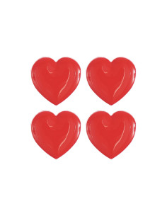 Heart button card - Red 15 x 15 mm 2