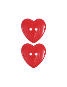 Heart button card - Red 22 x 22 mm 2