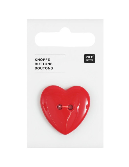 1 heart button card - Red 29 x 29 mm
