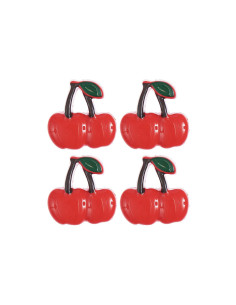 Card of 4 cherry buttons - Red 17 x 17 mm 2